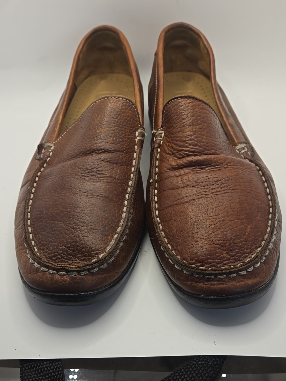 FootJoy Club Casual Loafers 79013 Brown Pebbled Leather Mens 10 M‎ Slip On Shoes